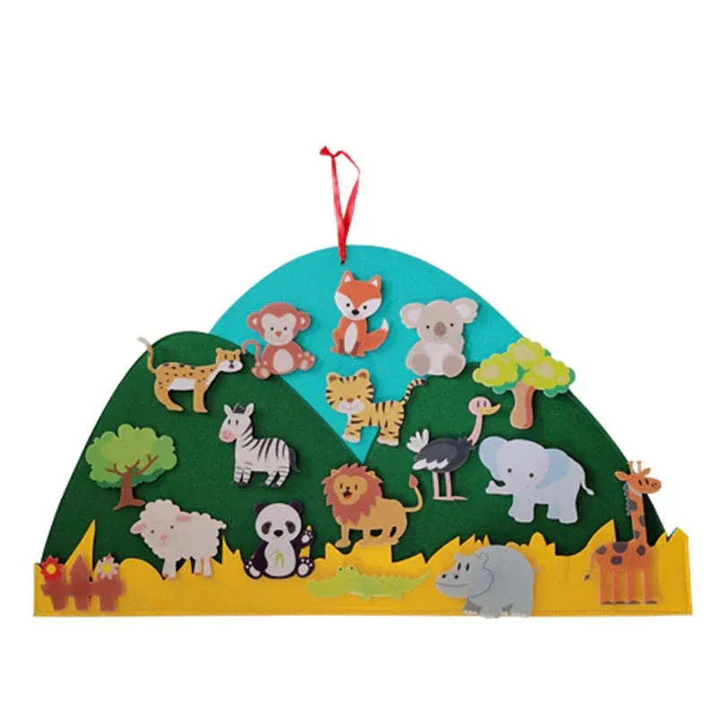 DIY Dieren Mountain™ - Plaats de Dieren op hun Plek - Creatief Viltbord voor Kinderen - Afbeelding 2
