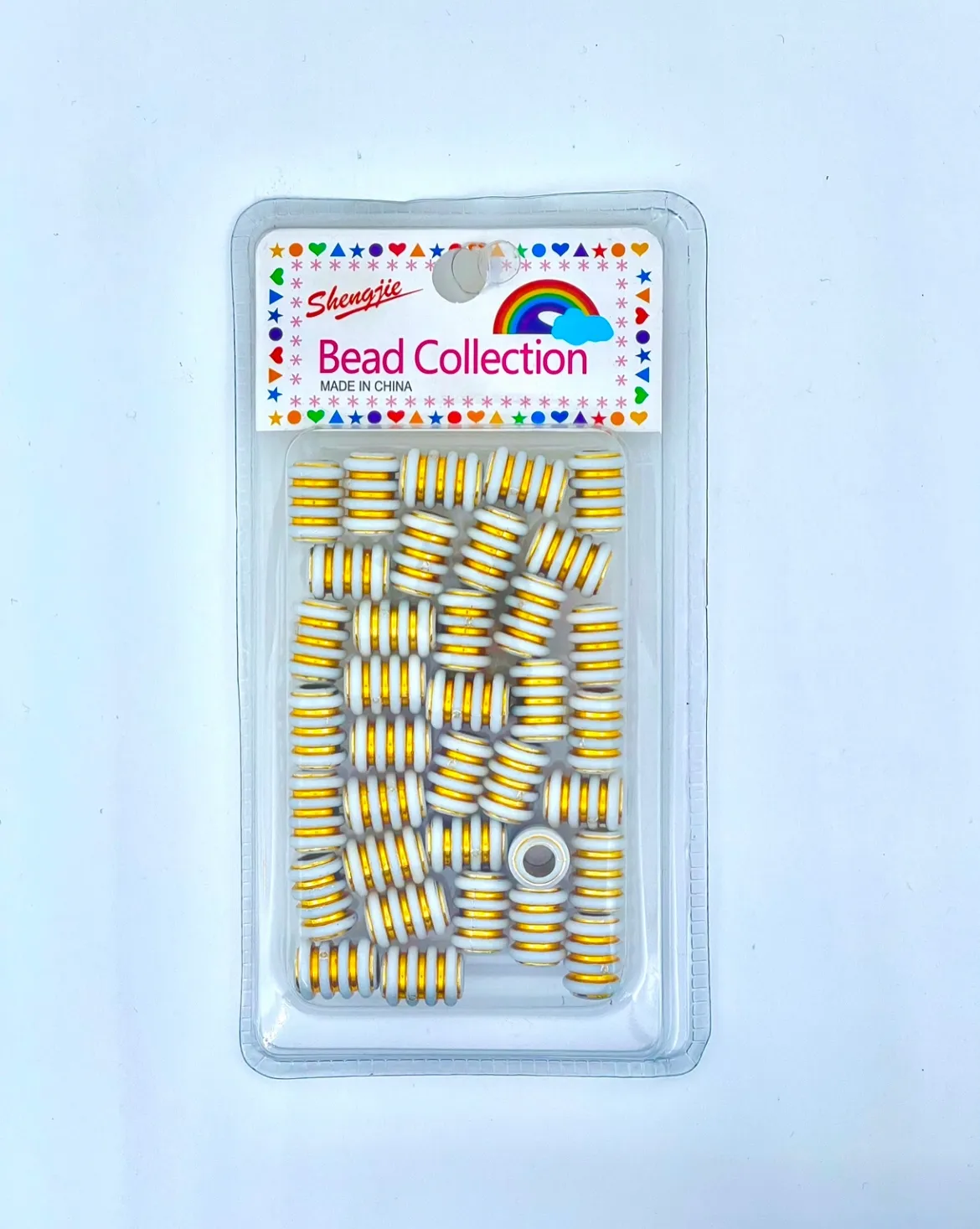 Beads/ Kralen Goud-Wit