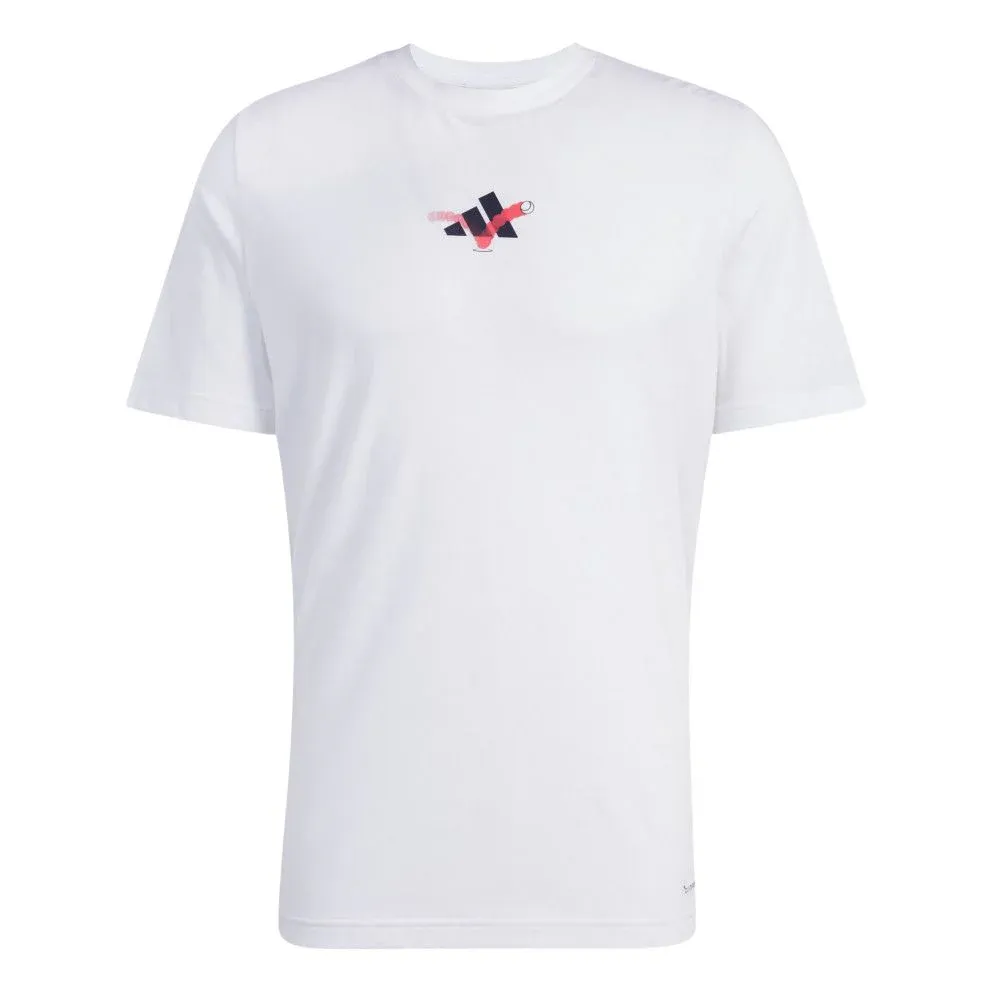 Adidas Club 3-Balls Graphic T-Shirt Heren Wit