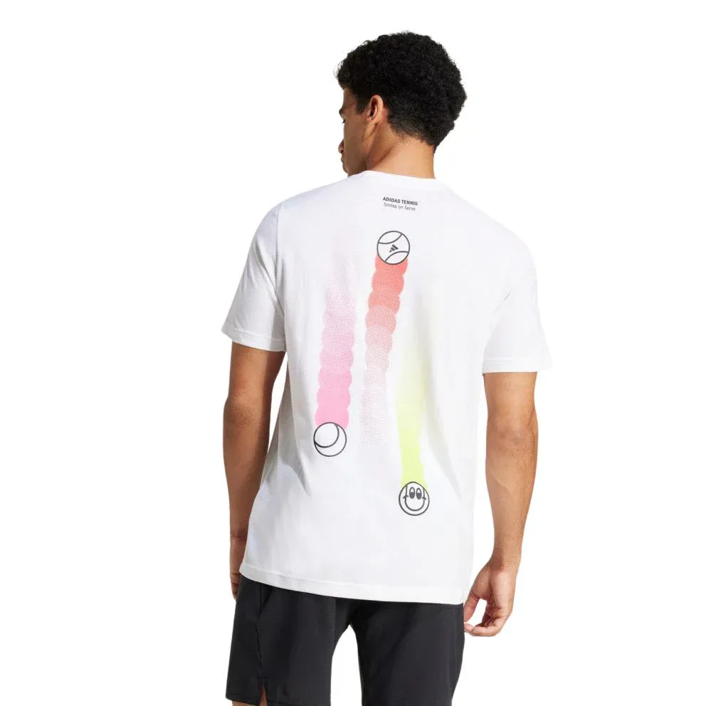 Adidas Club 3-Balls Graphic T-Shirt Heren Wit - Afbeelding 3