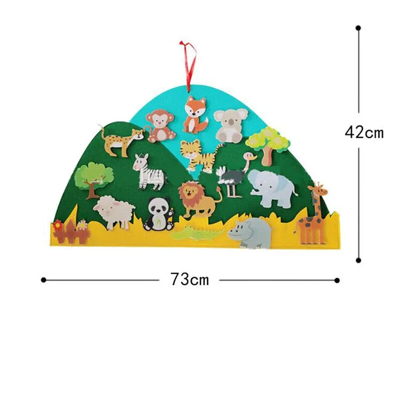 DIY Dieren Mountain™ - Plaats de Dieren op hun Plek - Creatief Viltbord voor Kinderen - Afbeelding 5