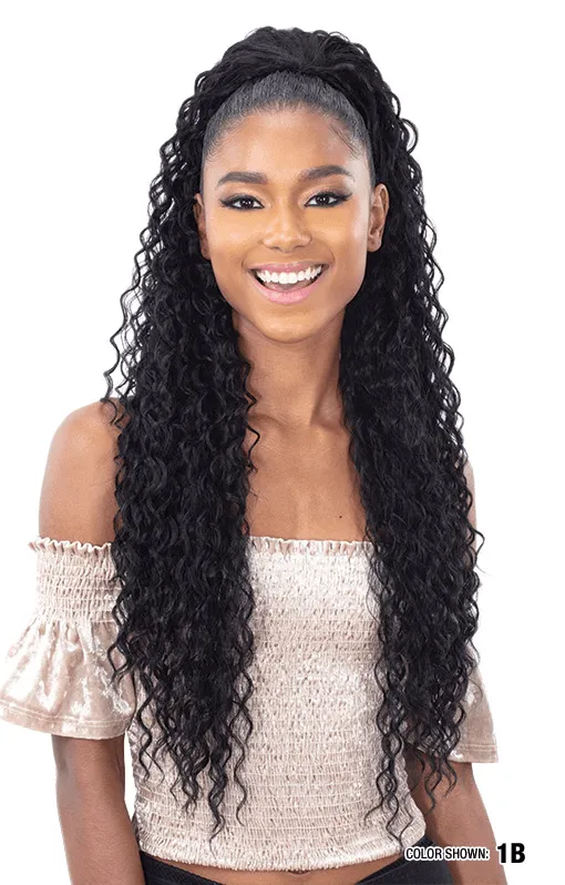 Organique Drawstring Ponytail Beach Curl 28″