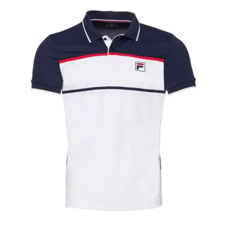 Fila Poloshirt Anton Junior Wit Navy