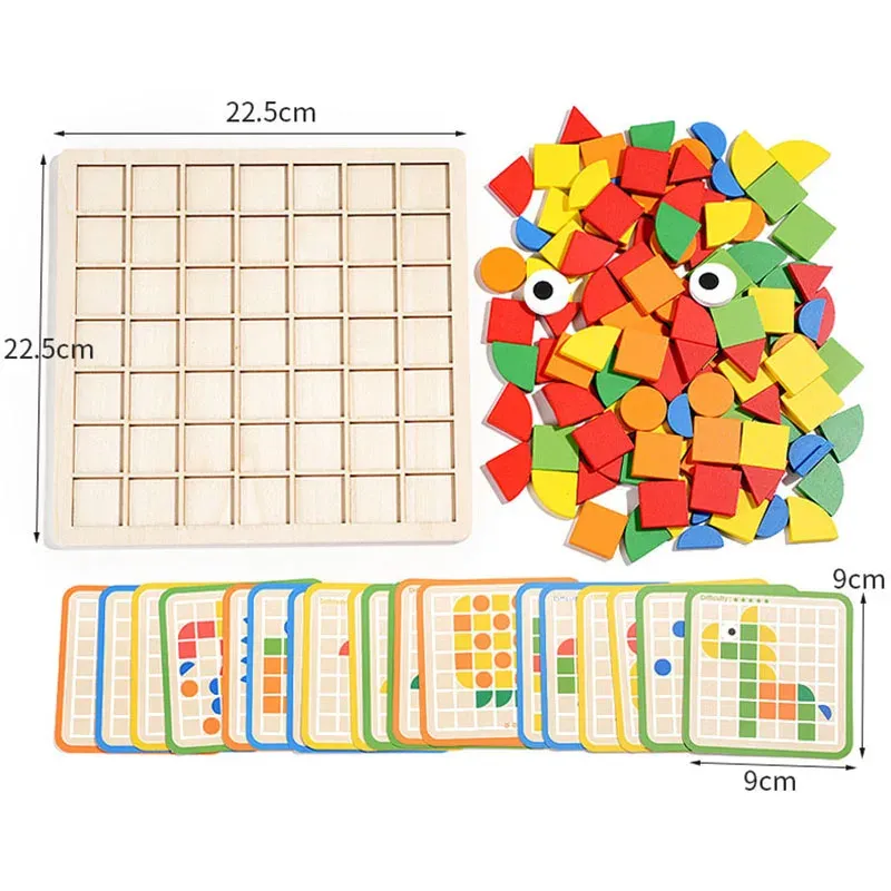 Woody™ - Leren en spelen - Houten puzzel met patronen - Afbeelding 6