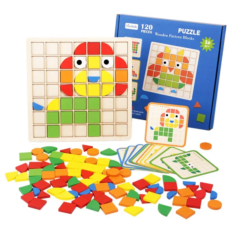 Woody™ - Leren en spelen - Houten puzzel met patronen