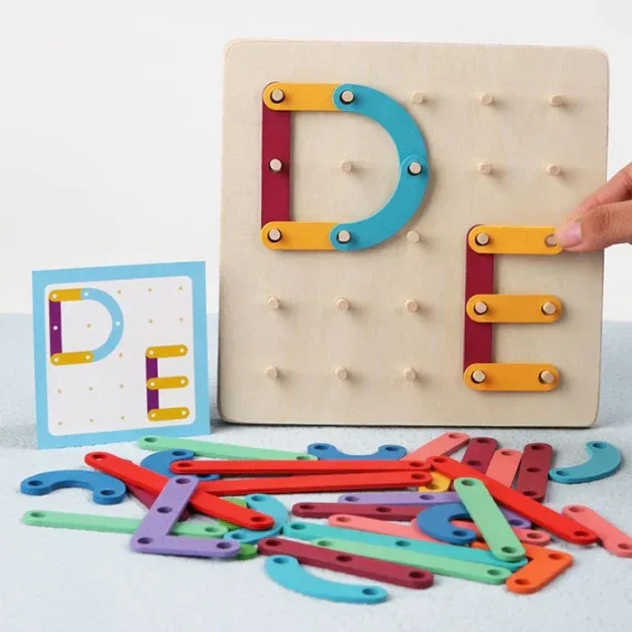 Woody™ - Creatief met prikbord - Puzzelplezier voor kinderen - Afbeelding 4