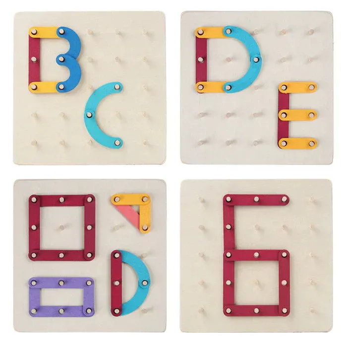 Woody™ - Creatief met prikbord - Puzzelplezier voor kinderen - Afbeelding 5