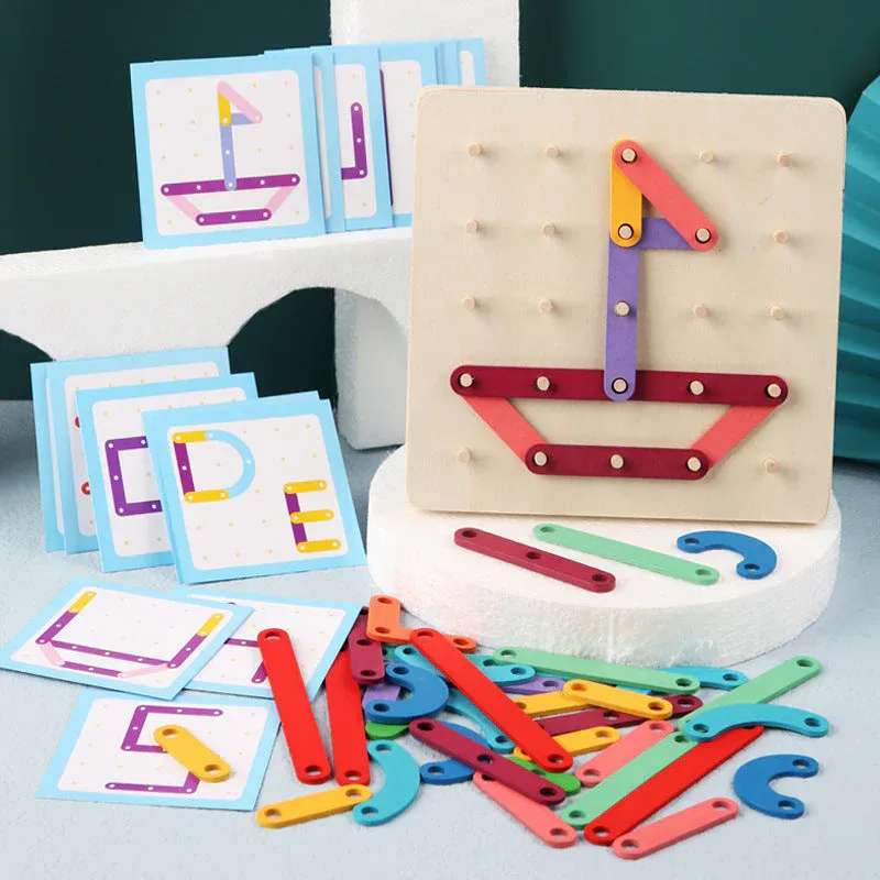 Woody™ - Creatief met prikbord - Puzzelplezier voor kinderen