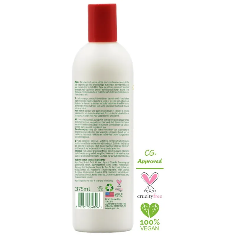 Yari Naturals Sulfate-Free Cream Conditioner 375ml - Afbeelding 2